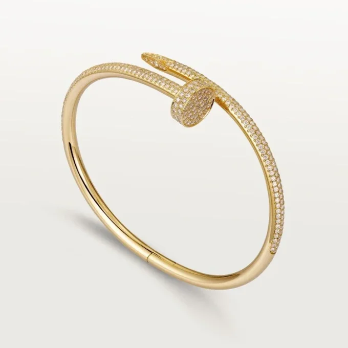 Bracelet Juste Un Clou, modèle classique, diamants