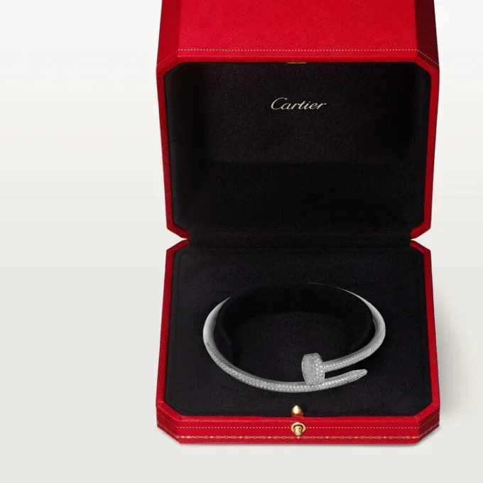 Bracelet Juste Un Clou, grand modèle, demi-sertissage