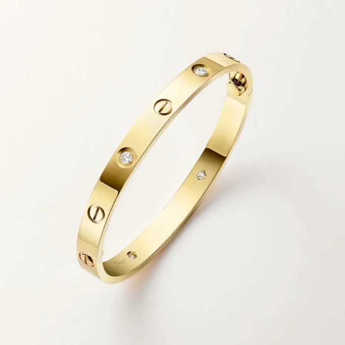 Bracelet Love, modèle classique, 4 diamants