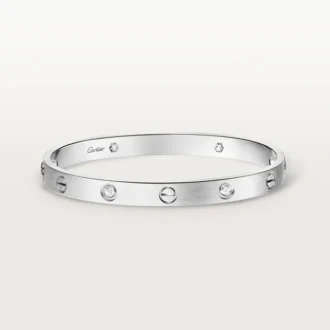Bracelet Love, modèle classique, brossé, 4 diamants
