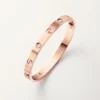 Bracelet Love, modèle classique, brossé, 4 diamants