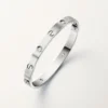 Bracelet Love, modèle classique, brossé, 4 diamants