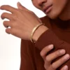 Bracelet Love, modèle classique, brossé, 4 diamants
