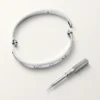 Bracelet Love, modèle classique, brossé, 4 diamants