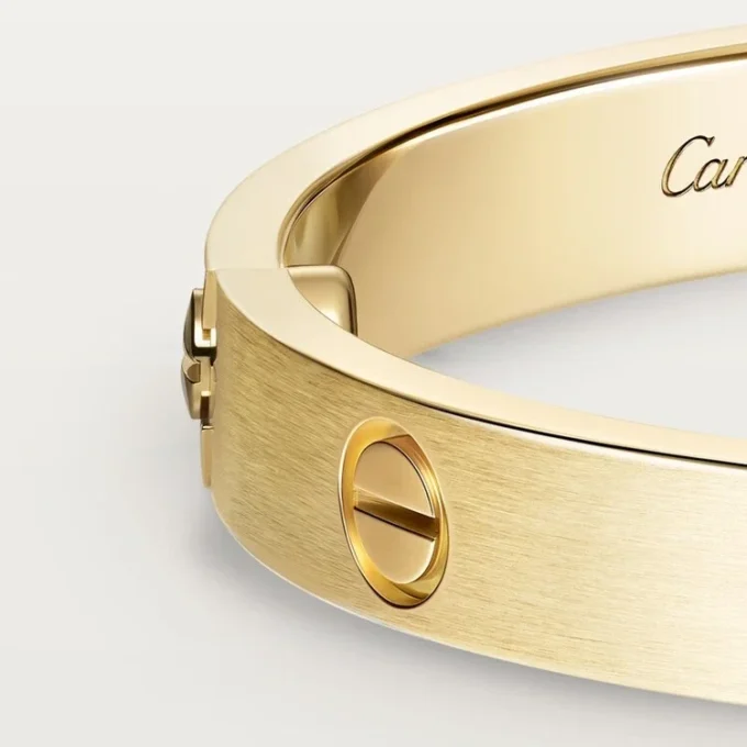 Bracelet Love, modèle classique, brossé, 4 diamants