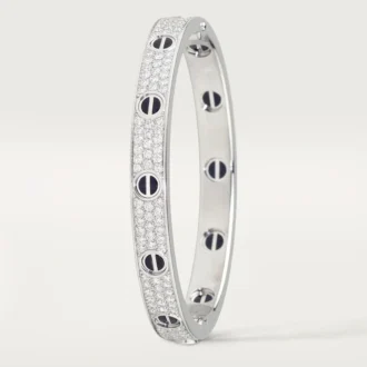 Bracelet Love, modèle classique, pavé, céramique