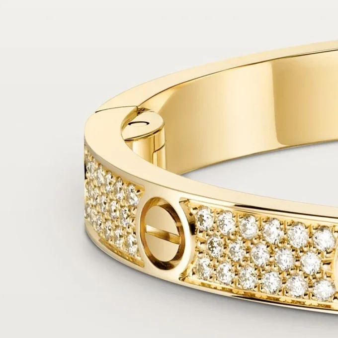 Bracelet Love, modèle moyen, pavé