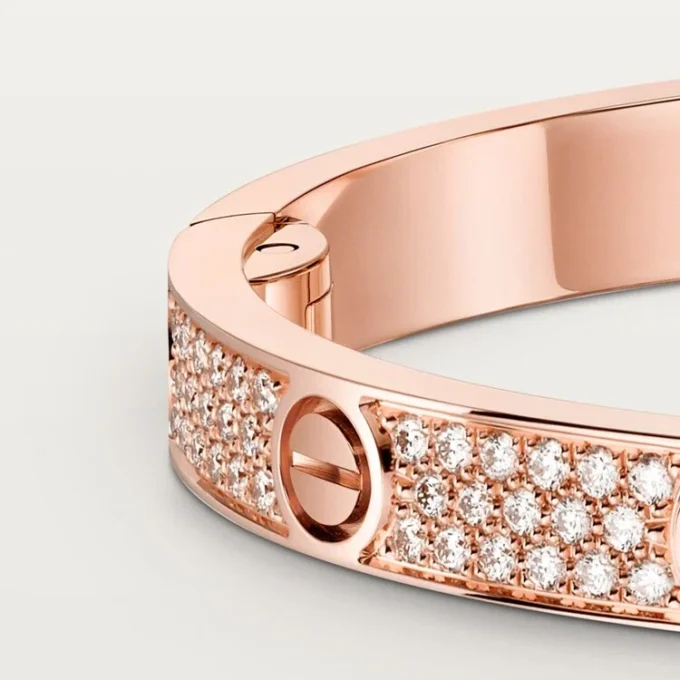 Bracelet Love, modèle moyen, pavé