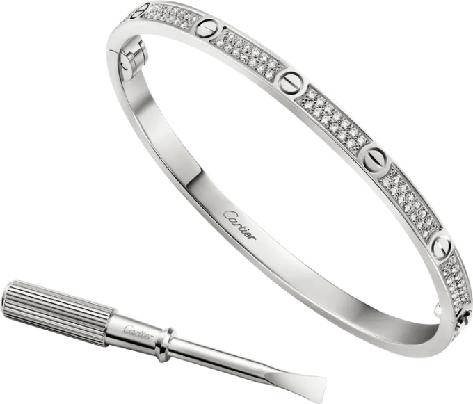 Bracelet Love, petit modèle, pavé