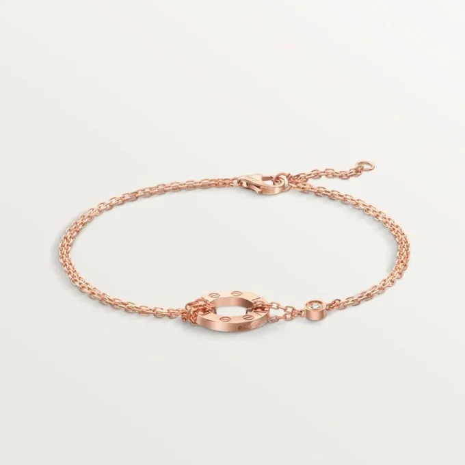 Bracelet Love, sur chaîne, 2 diamants