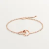 Bracelet Love, sur chaîne, demi-sertissage