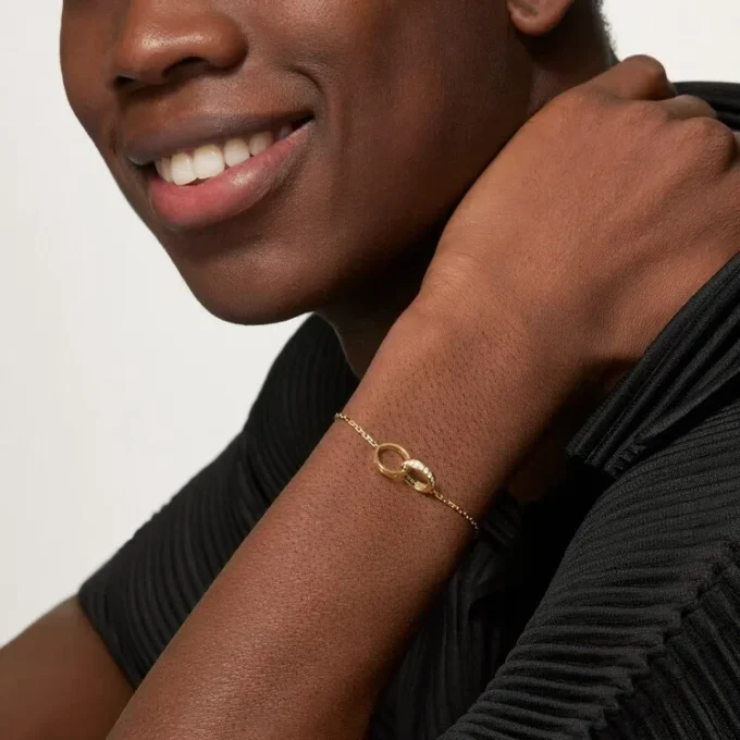 Bracelet Love, sur chaîne, demi-sertissage