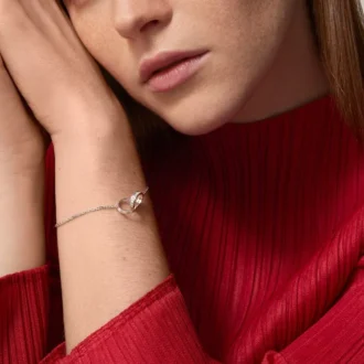 Bracelet Love, sur chaîne, demi-sertissage