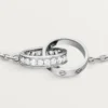 Bracelet Love, sur chaîne, demi-sertissage