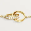 Bracelet Love, sur chaîne, demi-sertissage