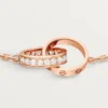 Bracelet Love, sur chaîne, demi-sertissage