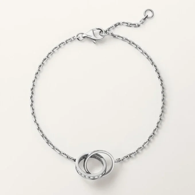 Bracelet Love, sur chaîne, demi-sertissage