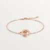 Bracelet Love, sur chaîne, pavé