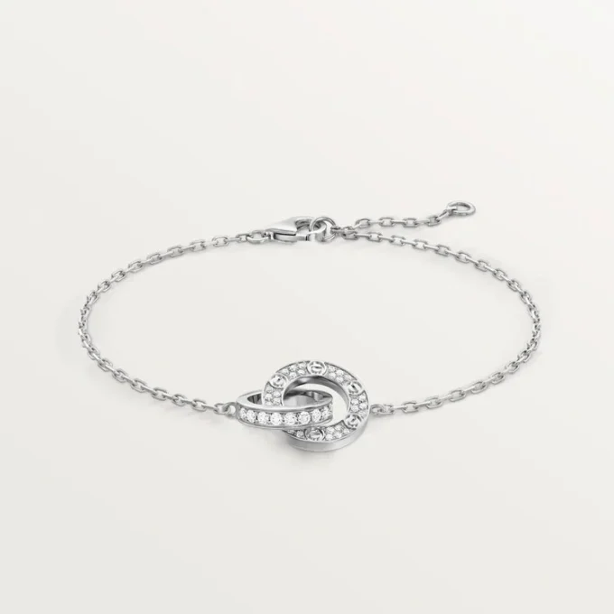Bracelet Love, sur chaîne, pavé