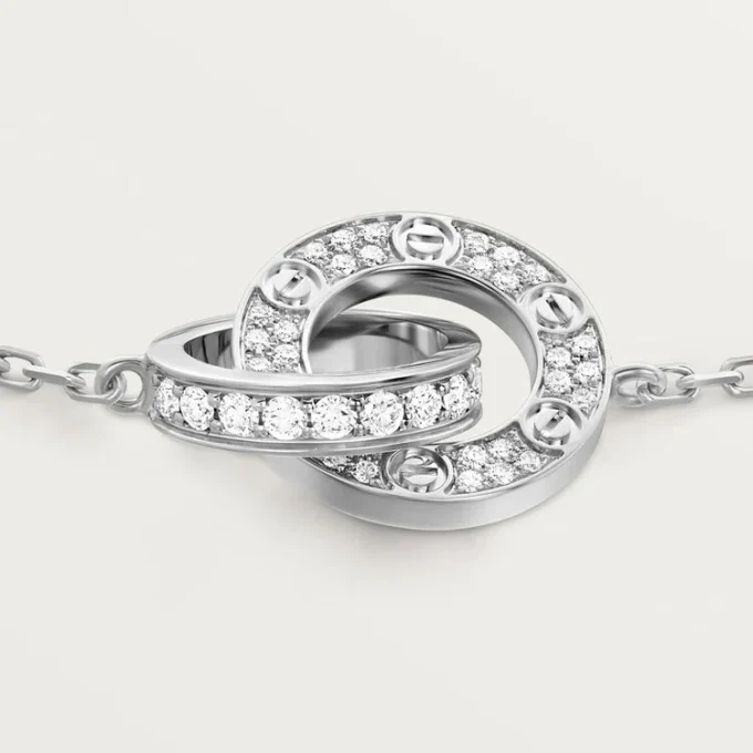 Bracelet Love, sur chaîne, pavé