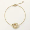 Bracelet Love, sur chaîne, pavé