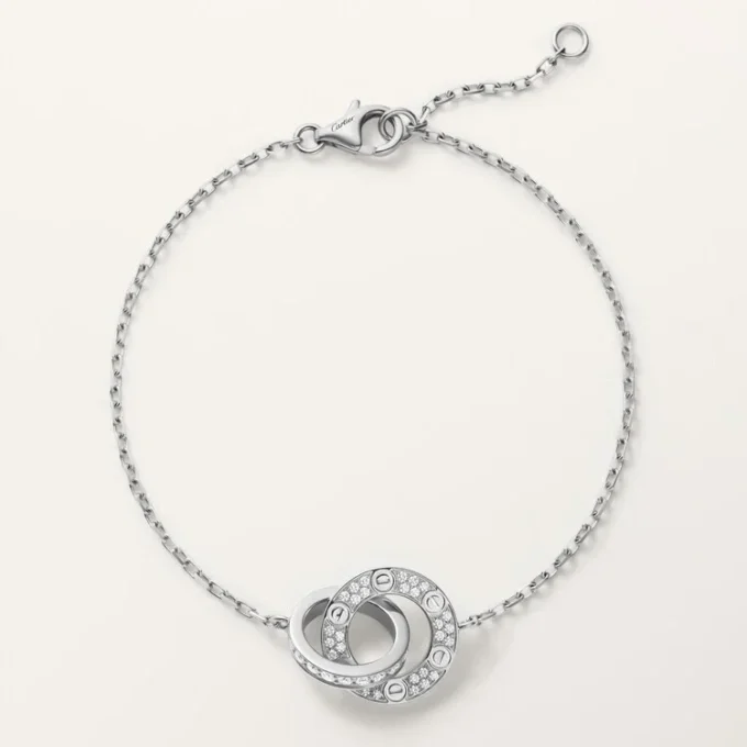 Bracelet Love, sur chaîne, pavé