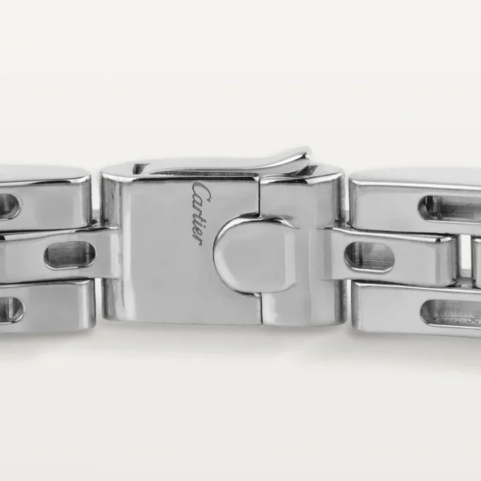 Bracelet Maillon Panthère, triple rangée, pavé