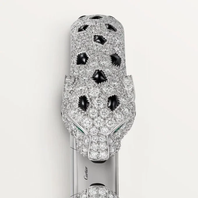 Bracelet Panthère de Cartier, articulé, pavé