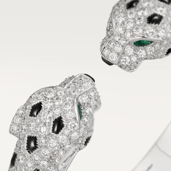 Bracelet Panthère de Cartier, articulé, pavé
