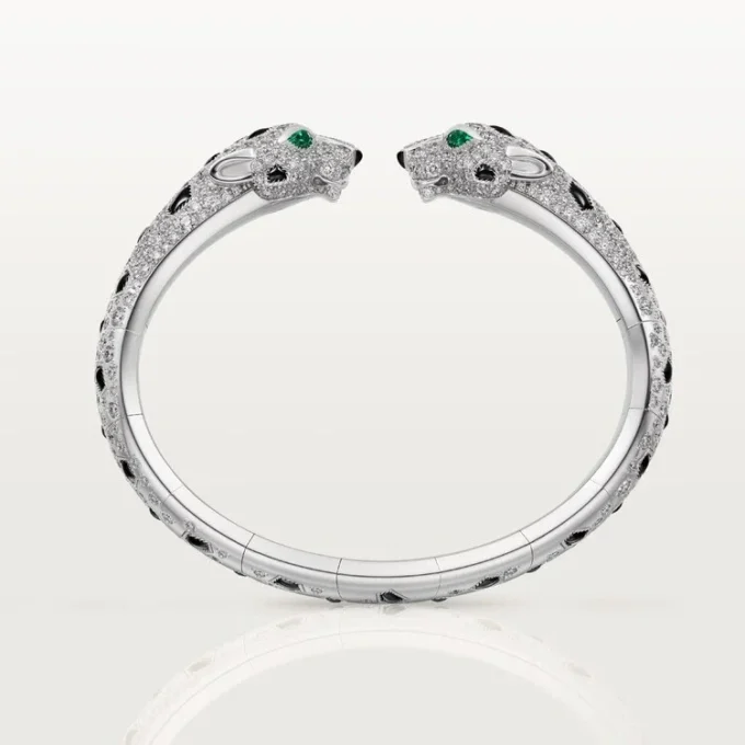 Bracelet Panthère de Cartier, articulé, pavé