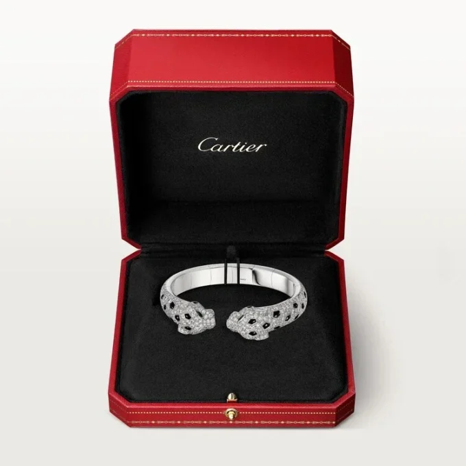 Bracelet Panthère de Cartier, articulé, pavé