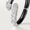 Bracelet Panthère de Cartier, laque noire, pavé