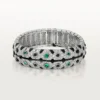 Bracelet Panthère de Cartier, émeraude, pavé