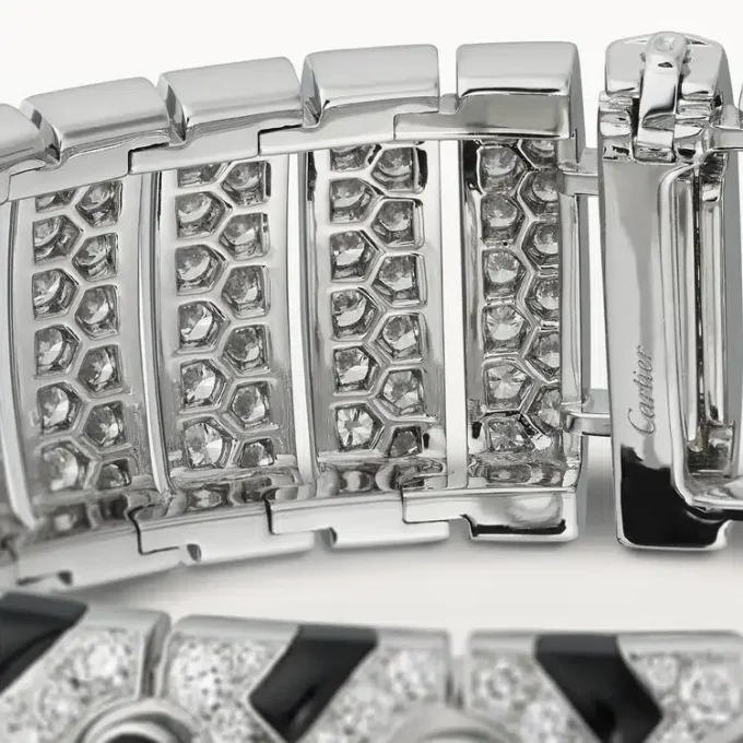 Bracelet Panthère de Cartier, émeraude, pavé