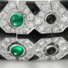 Bracelet Panthère de Cartier, émeraude, pavé