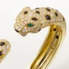 Bracelet Panthère de Cartier, modèle moyen, demi-sertissage