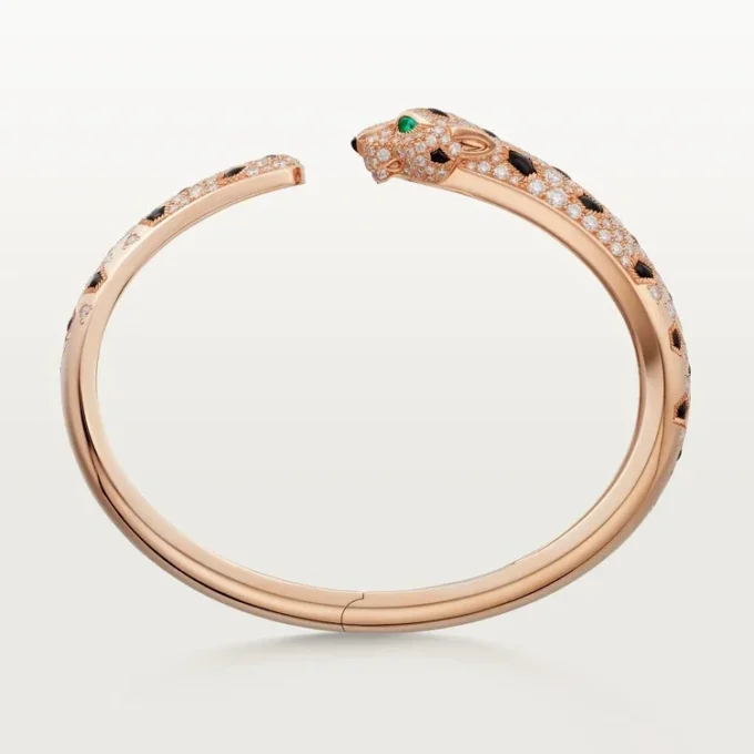 Bracelet Panthère de Cartier, modèle moyen, demi-sertissage