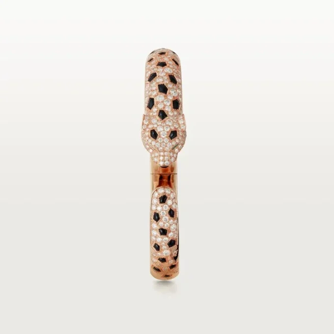 Bracelet Panthère de Cartier, modèle moyen, demi-sertissage