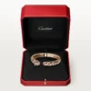 Bracelet Panthère de Cartier, modèle moyen, demi-sertissage