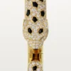 Bracelet Panthère de Cartier, modèle moyen, demi-sertissage