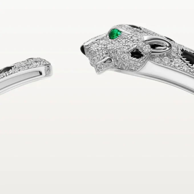 Bracelet Panthère de Cartier, modèle moyen, pavé