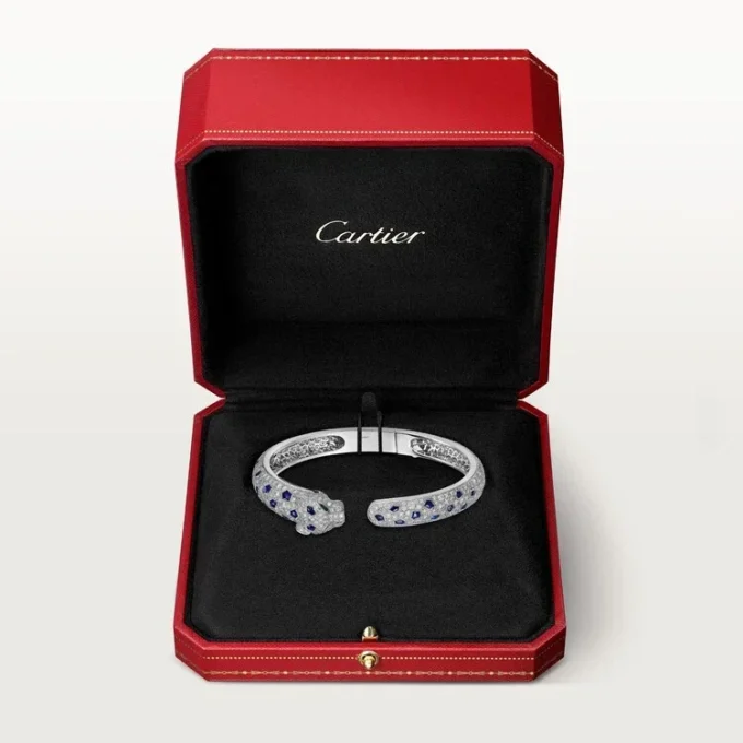 Bracelet Panthère de Cartier, modèle moyen, pavé