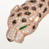 Bracelet Panthère de Cartier, obsidienne, pavé