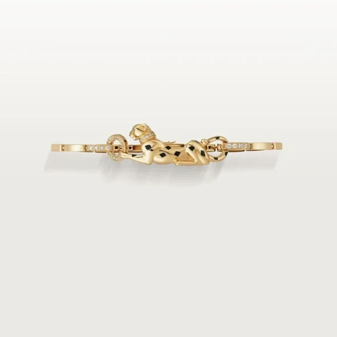 Bracelet Panthère de Cartier – Or jaune, laque, diamant, grenat tsavorite, onyx – Cartier