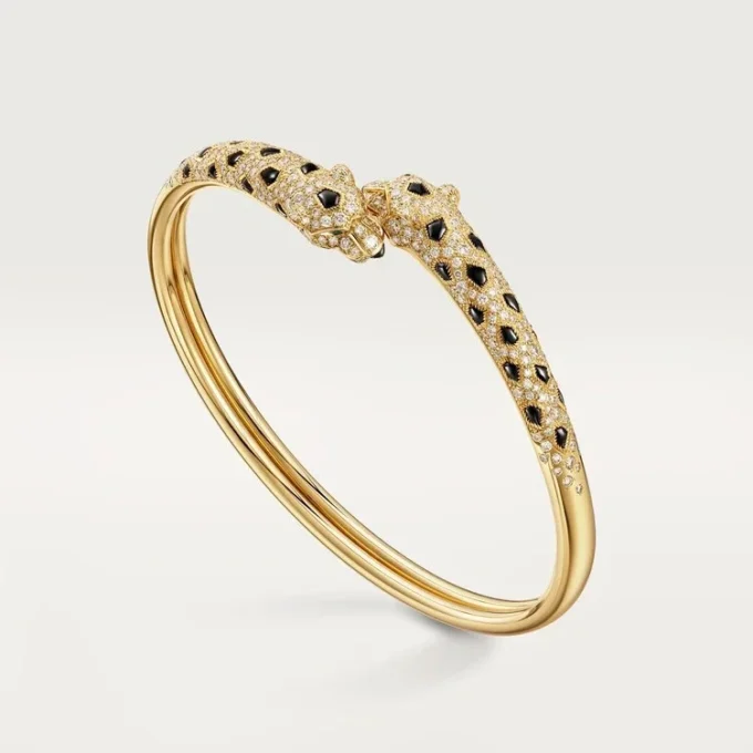 Bracelet Panthère de Cartier, petit modèle, demi-sertissage