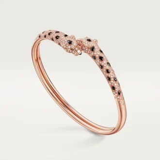 Bracelet Panthère de Cartier, petit modèle, demi-sertissage