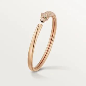 Bracelet Panthère de Cartier, petit modèle, demi-sertissage