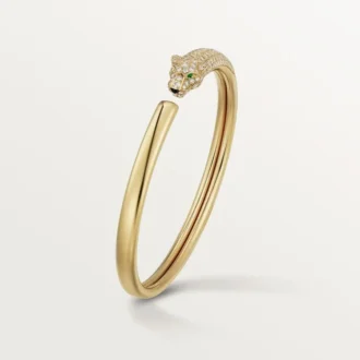Bracelet Panthère de Cartier, petit modèle, demi-sertissage