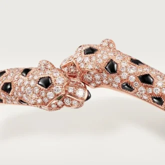 Bracelet Panthère de Cartier, petit modèle, demi-sertissage