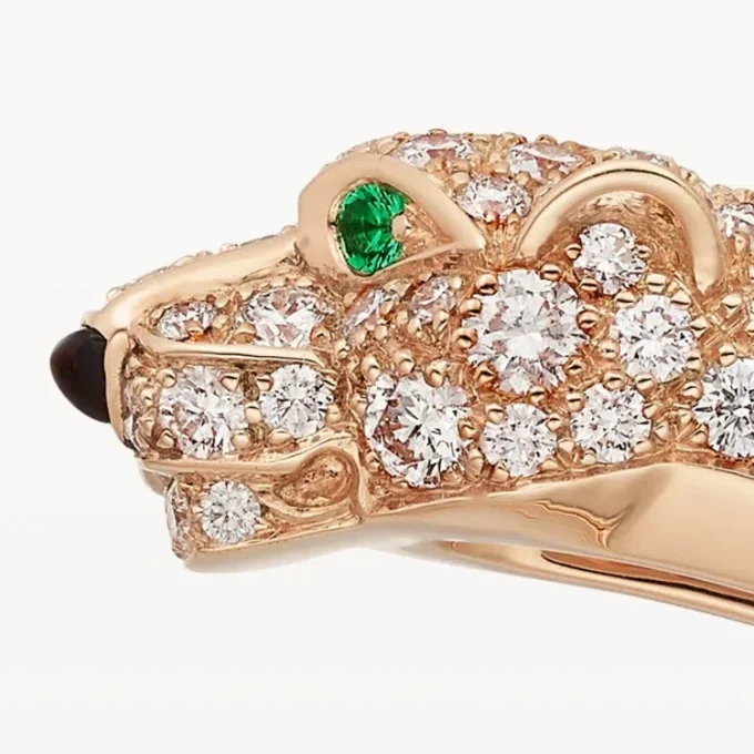 Bracelet Panthère de Cartier, petit modèle, demi-sertissage